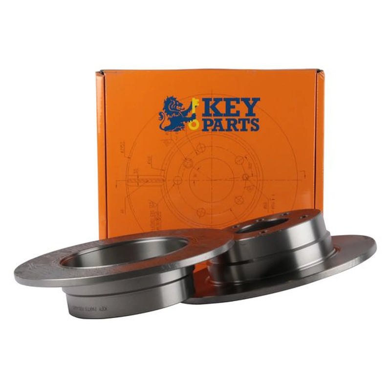 Key Parts 2 x Solid Brake Discs fits BMW 1 2004-2011