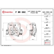 Brembo Brake Caliper Assembly Front Left fits Mercedes-Benz Sprinter 3,5-T