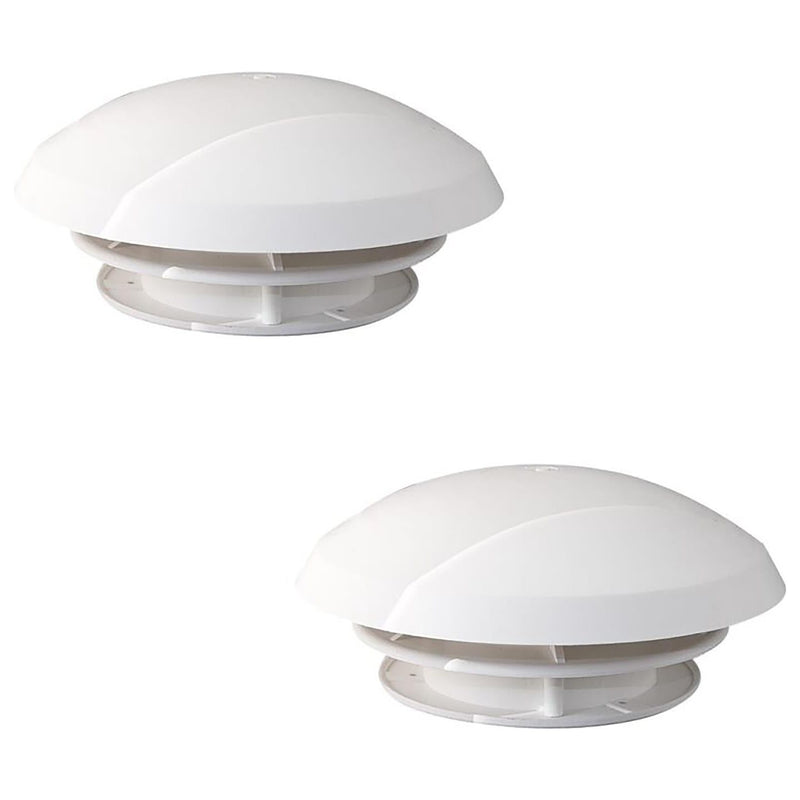 2 x Mushroom Roof Air Vent Free Flow 80mm Comet Caravan Motorhome VW Campervan PLS  - Dynamic Drive
