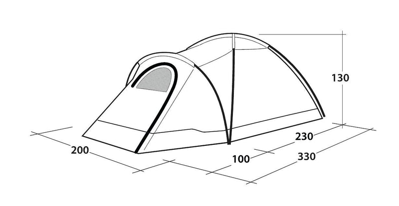 Outwell Cloud 3 Dome Tent 3 Berth Outwell - Dynamic Drive