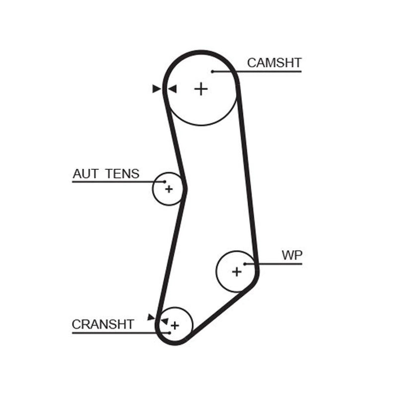Gates Timing Belt Kit with Rollers fits Fiat Panda 2003 on 1.1
