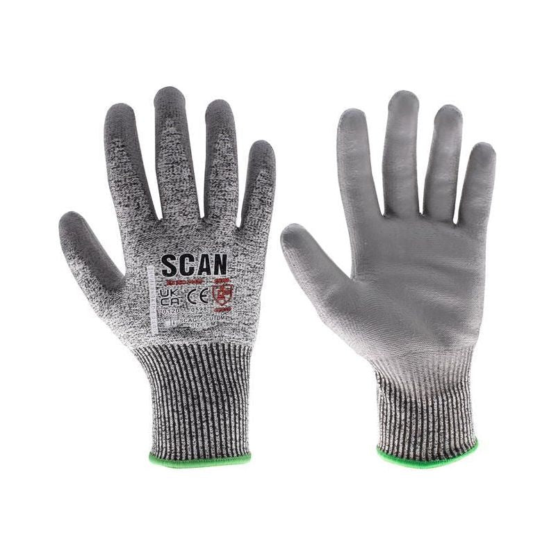 Scan PU Palm Cut D Gloves - XXL (Size 11) Scan - Dynamic Drive