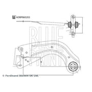 Blue Print Control/Trailing Arm Centre ADBP860203