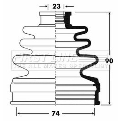 First Line Drive Shaft Bellow Kit Front Left fits Mazda 3 2009-2014 2.2
