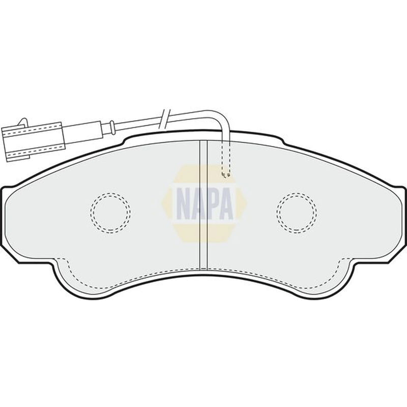 NAPA Front Brake Pad Set fits Citroën Relay II 2002-2006 2.0 2.2 2.8