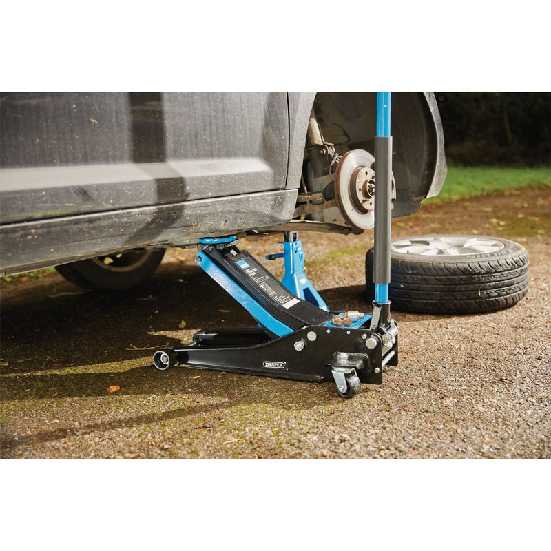 Draper Trolley Jack, 3 Tonne, Blue 28481 Draper - Dynamic Drive