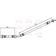 Apec Brake Hydraulic Hose Line Front Left fits Toyota Urban Cruiser 2009-2016