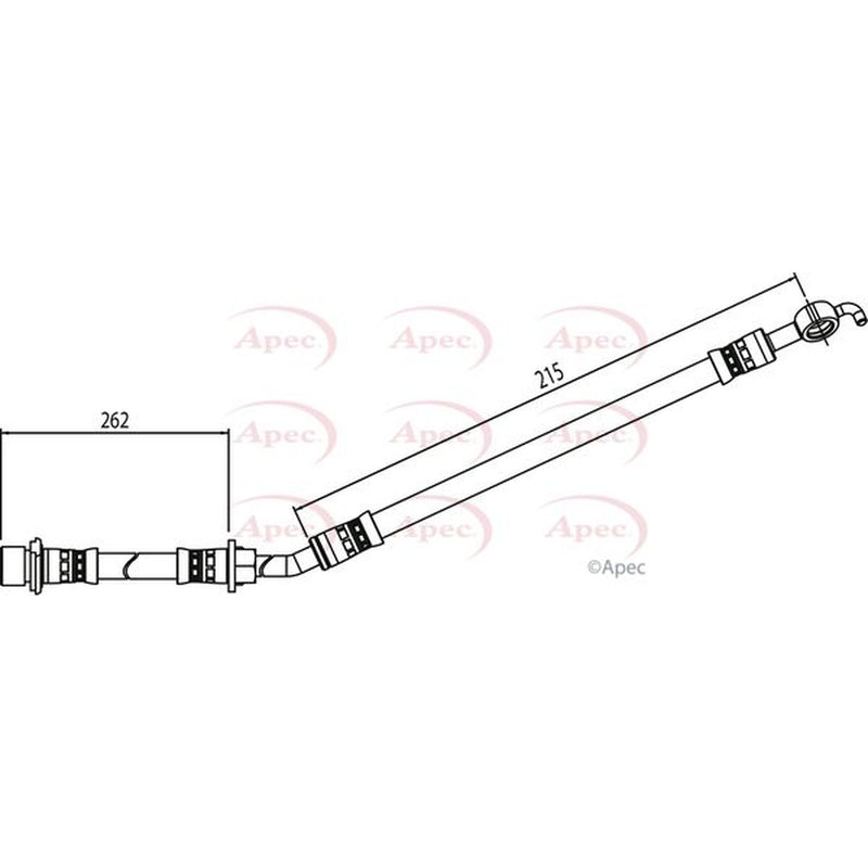 Apec Brake Hydraulic Hose Line Front Left fits Toyota Urban Cruiser 2009-2016