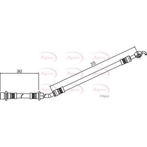 Apec Brake Hydraulic Hose Line Front Left fits Toyota Urban Cruiser 2009-2016