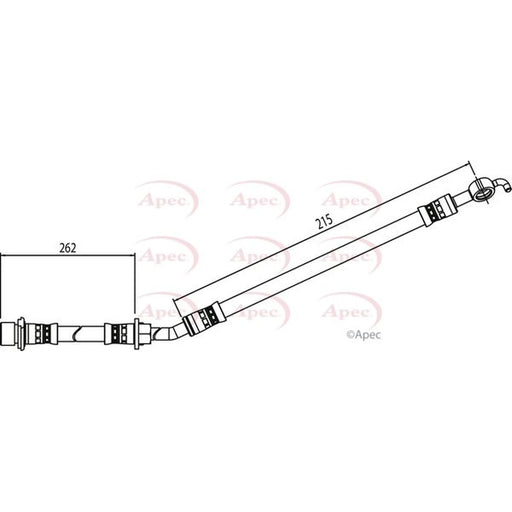 Apec Brake Hydraulic Hose Line Front Left HOS4077