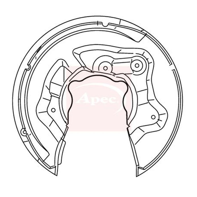 Apec Brake Disc Splash Guard Rear Left fits Audi Q3 2011-2018 2.0