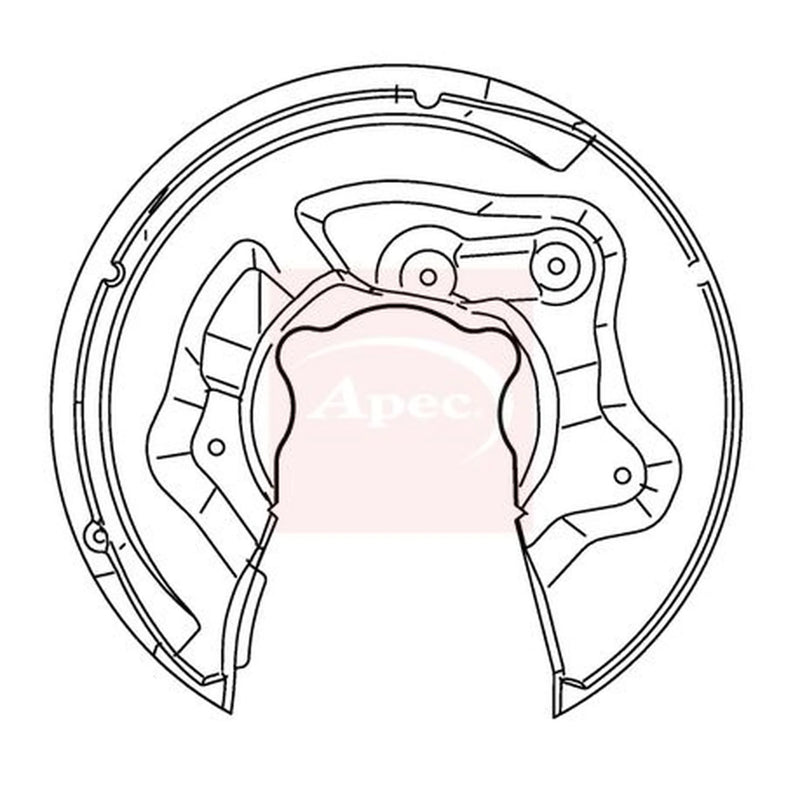 Apec Brake Disc Splash Guard Rear Left ASG1137
