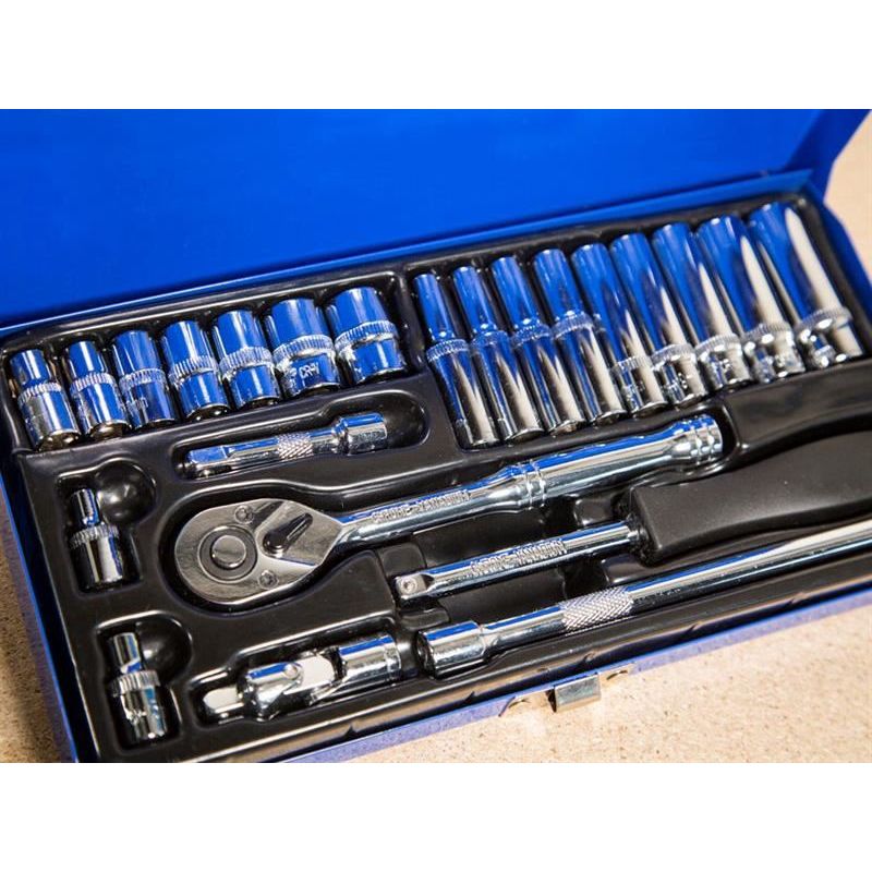 Bluespot Tools 1/4in Metric Socket Set, 24 Piece BlueSpot Tools - Dynamic Drive