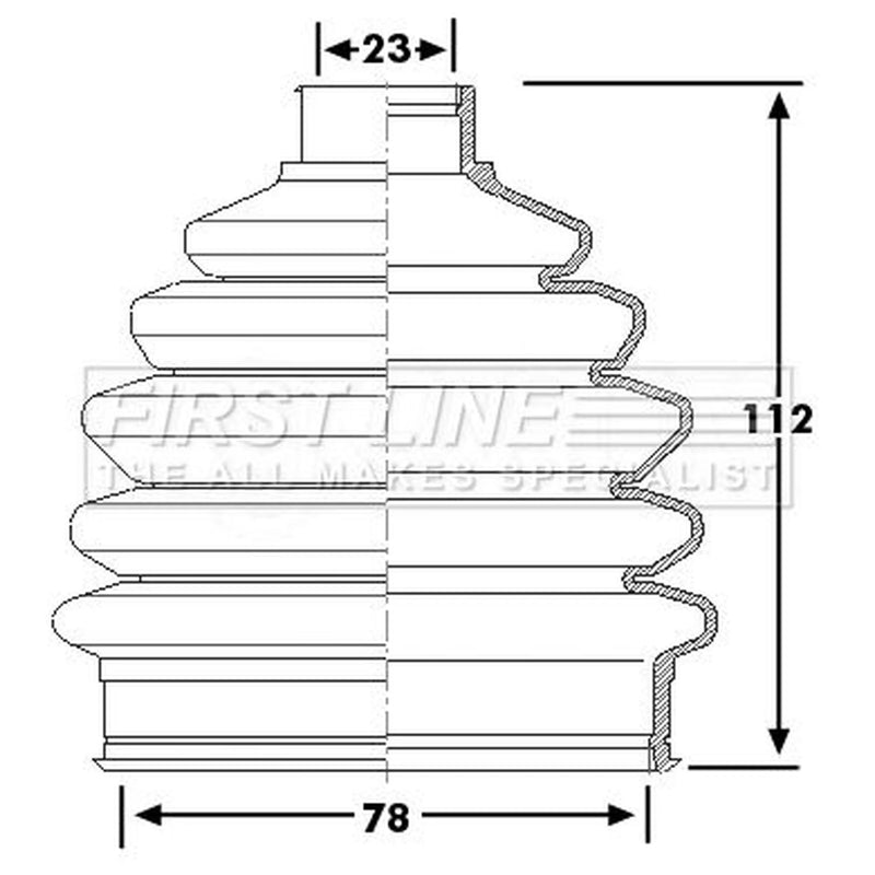 First Line Drive Shaft Bellow Kit Front Left Thermoplast fits Opel Astra G