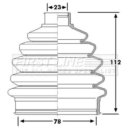 First Line Drive Shaft Bellow Kit Front Left Thermoplast fits Opel Astra G