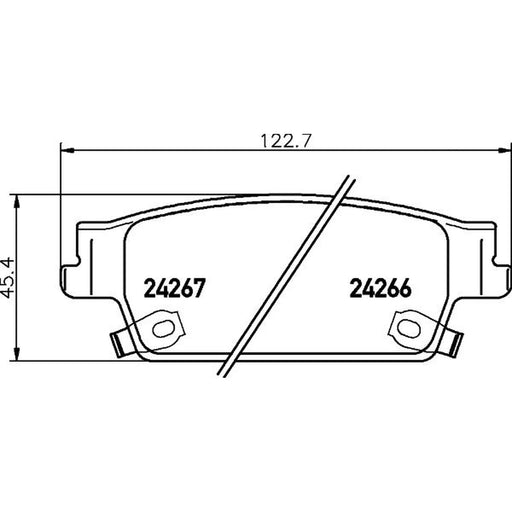 Mintex Rear Brake Pad Set fits Cadillac Srx 2003-2009 3.6 4.6