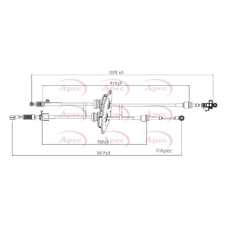 Apec Manual Transmission Cable Pull fits Citroën Relay II 2002-2006 2.0 2.2 2.8