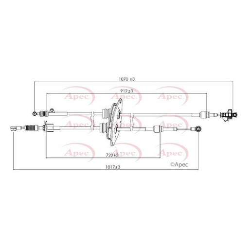 Apec Manual Transmission Cable Pull fits Citroën Relay II 2002-2006 2.0 2.2 2.8