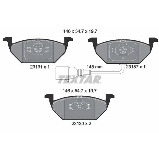 Textar Front Brake Pad Set 2313101