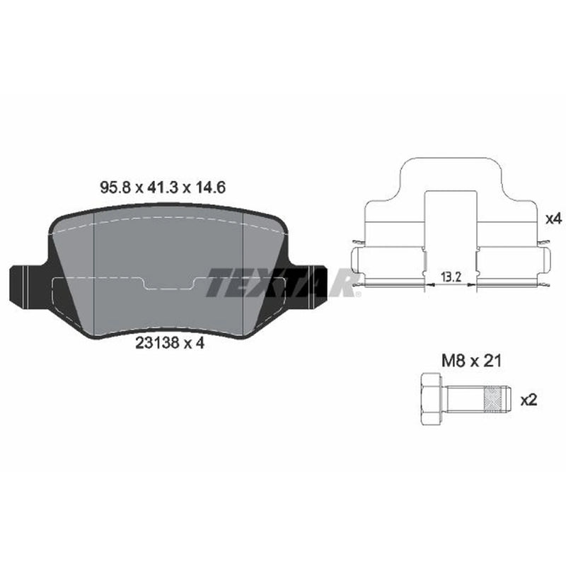 Textar Rear Brake Pad Set 2313805