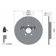 Textar 2 x Solid Rear Brake Discs 92228303-x2