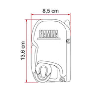 Fiamma F45S 190cm Awning Titanium Case Royal Grey Fabric Caravan Campervan Van Fiamma  - Dynamic Drive