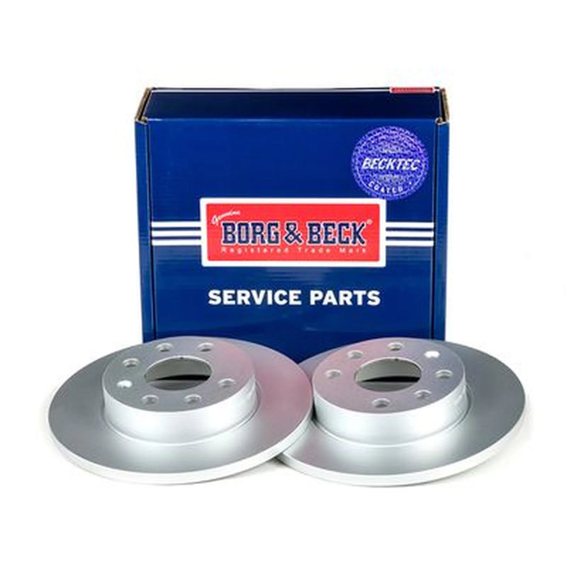 Borg & Beck 2 x Solid Front Brake Discs BBD4258-x2