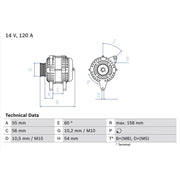Bosch Car Alternator 12V