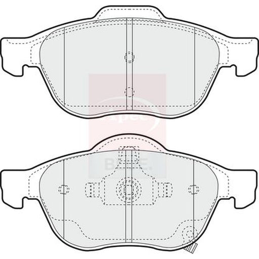 Apec Front Brake Pad Set fits Toyota Avensis 1999-2003 1.6 1.8 2.0