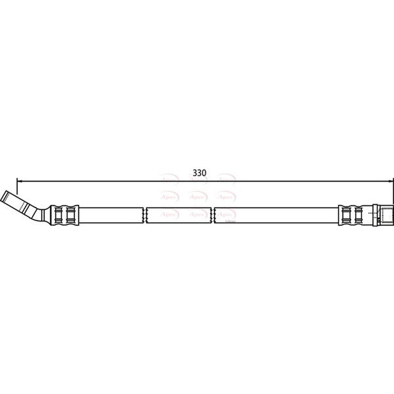 Apec Brake Hydraulic Hose Line Rear fits Opel Signum 2003-2008