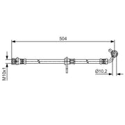 Bosch Brake Hydraulic Hose Line Rear fits Honda Cr-V 2001-2007 2.0 2.2
