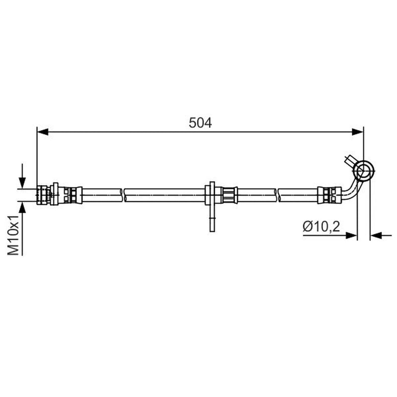Bosch Brake Hydraulic Hose Line Rear fits Honda Cr-V 2001-2007 2.0 2.2