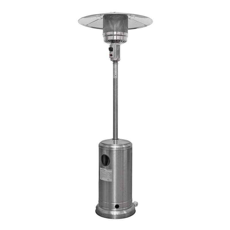 Dellonda 13kW Stainless Steel Commercial Gas Outdoor Garden Patio Heater Wheels Dellonda  - Dynamic Drive