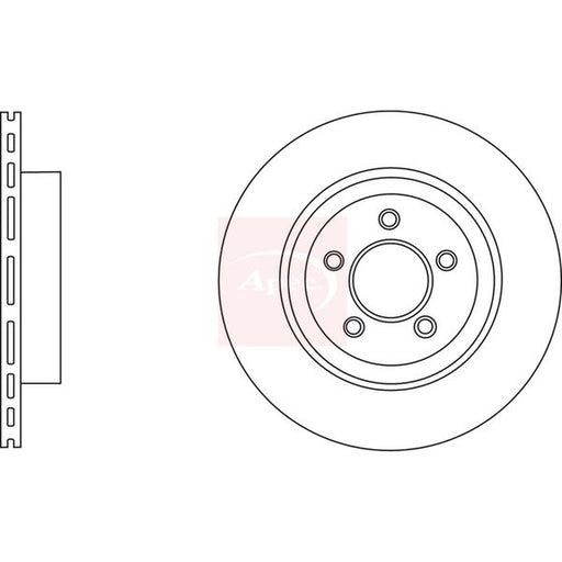 Apec 2 x Vented Brake Discs fits Mazda 3 2006-2014 2.3