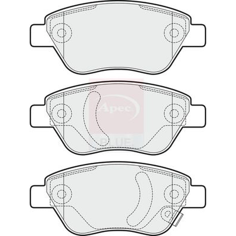 Apec Front Brake Pad Set fits Fiat Panda 2006 on 1.4