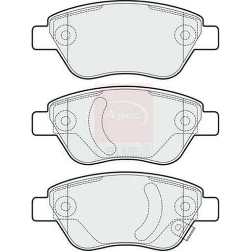 Apec Front Brake Pad Set fits Fiat Panda 2006 on 1.4