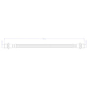 Juratek Brake Hydraulic Hose Line Rear fits Toyota Auris 2006-2012 1.5