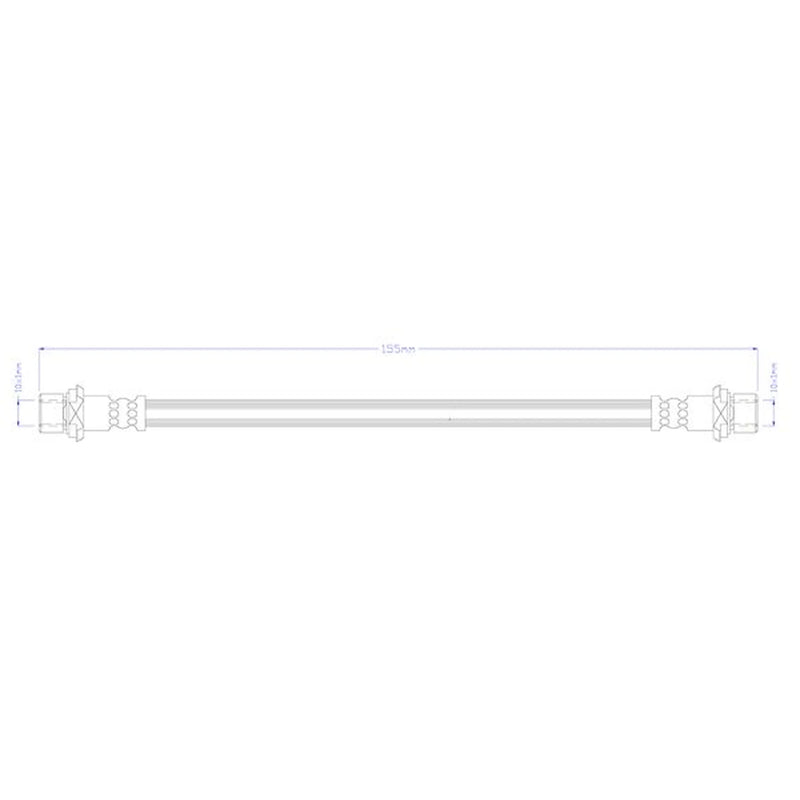 Juratek Brake Hydraulic Hose Line Rear fits Toyota Auris 2006-2012 1.5