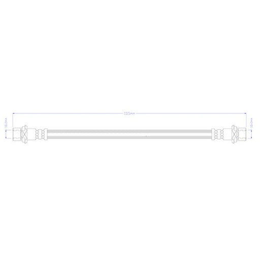 Juratek Brake Hydraulic Hose Line Rear fits Toyota Auris 2006-2012 1.5