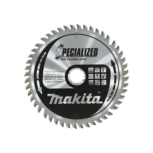 Makita B-33015 Specialized for Plunge Saws Blade 165 x 20mm x 48T Makita - Dynamic Drive
