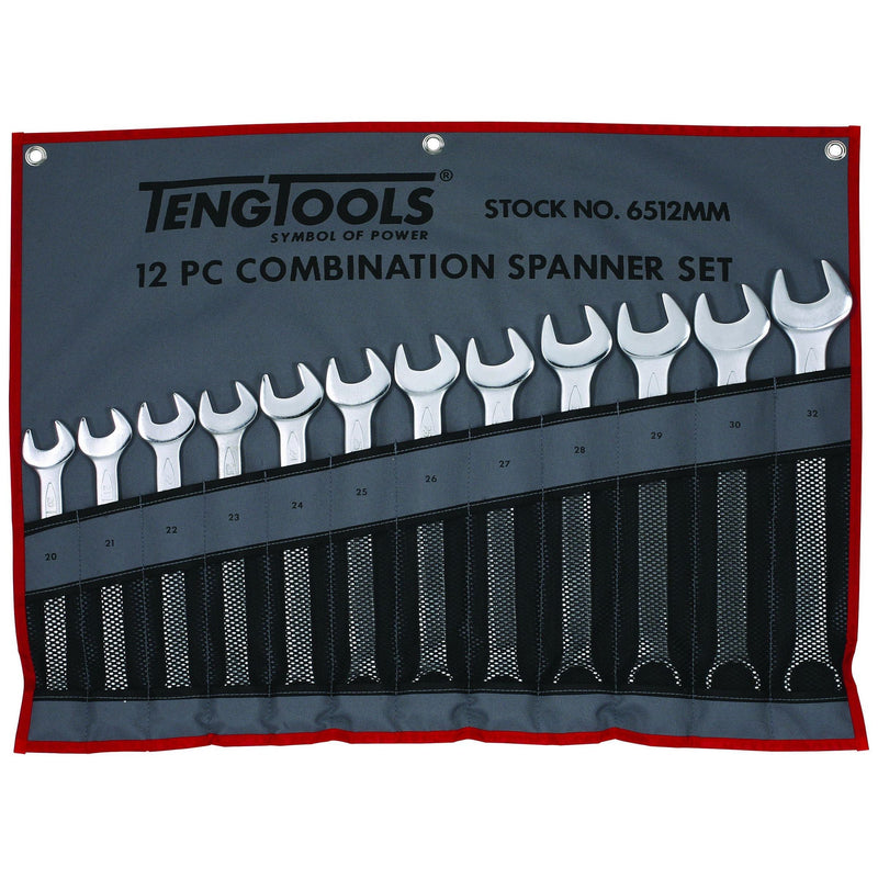 Teng Tools Combination Spanner Set 20-32 mm Tool Roll 12 Pieces Teng Tools - Dynamic Drive