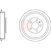 Apec Brake Drum Assembly Rear fits Skoda Octavia I 1996-2010 1.4 1.6 1.9