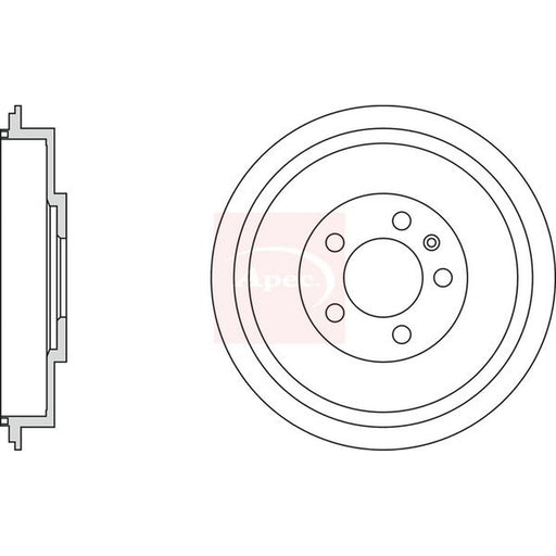 Apec Brake Drum Assembly Rear fits Skoda Octavia I 1996-2010 1.4 1.6 1.9
