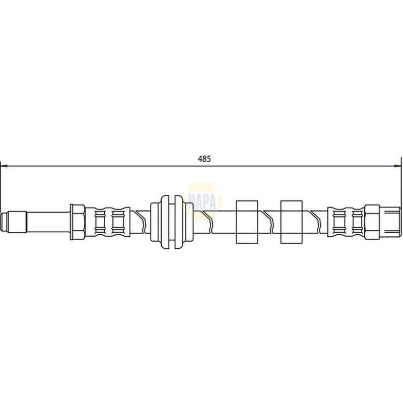 NAPA Brake Hydraulic Hose Line Front NBH1212