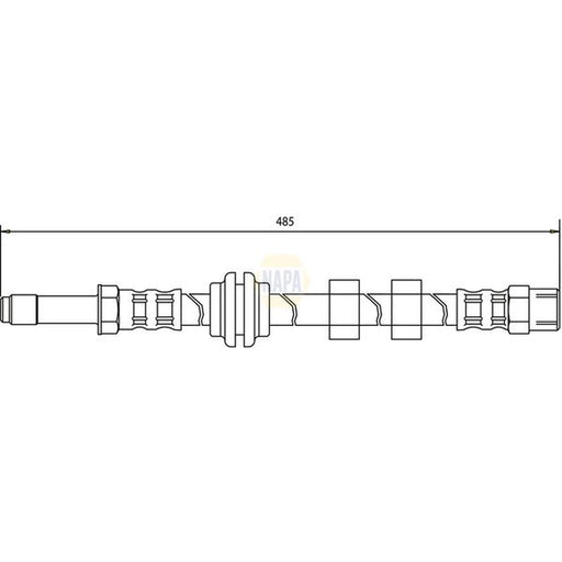 NAPA Brake Hydraulic Hose Line Front NBH1212
