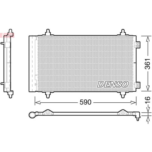 Denso Air Conditioning Condenser fits Citroën C8 2006 on 2.0