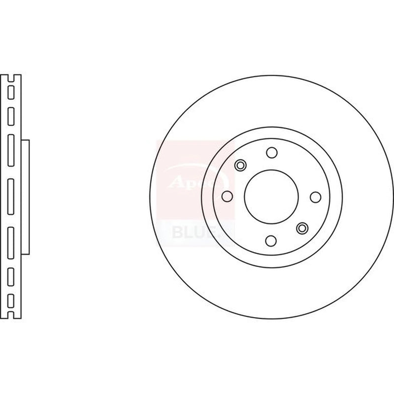 Apec 2 x Vented Front Brake Discs SDK6534-x2