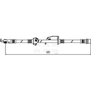 Apec Brake Hydraulic Hose Line Front Right fits Toyota Avensis 2008-2018