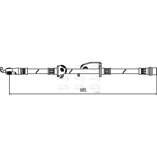 Apec Brake Hydraulic Hose Line Front Right fits Toyota Avensis 2008-2018