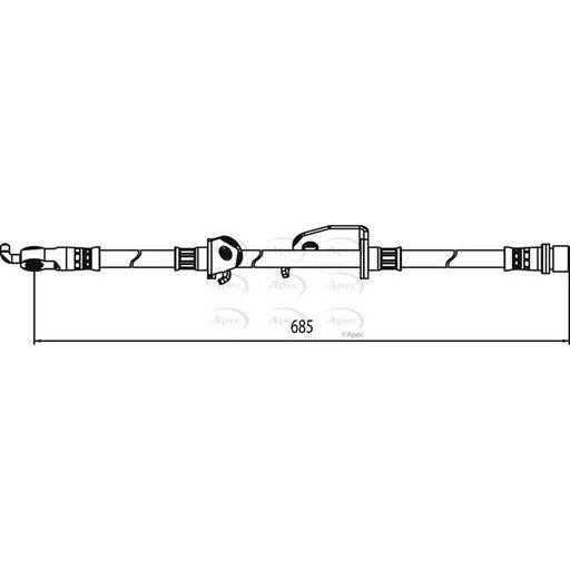 Apec Brake Hydraulic Hose Line Front Right HOS4073